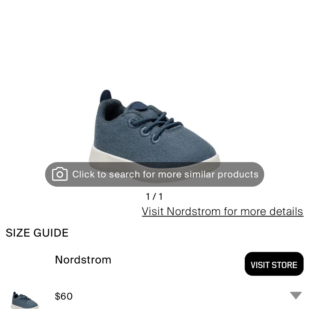 Allbirds Smallbirds BK Wool Runner Calm Teal Sz Y3 NWT